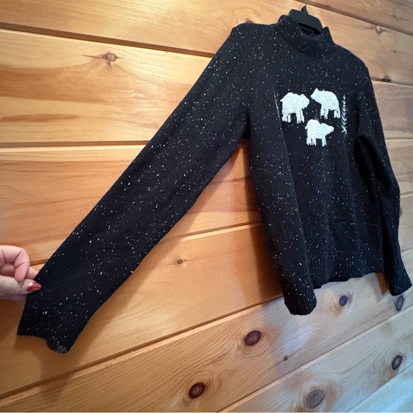 LOFT Black and White Turtleneck Sweater Super Comfy Size M NWOT - Picture 3 of 10